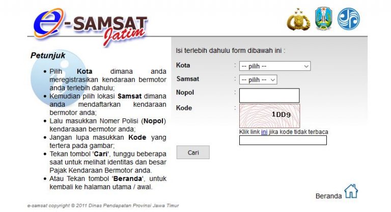 Samsat Jatim Website